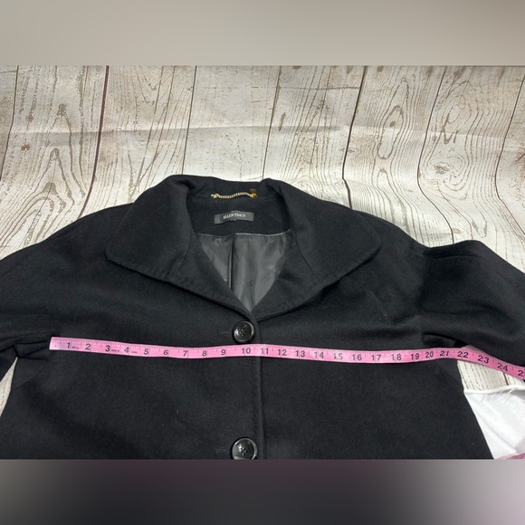 Ellen Tracy Black Wool Angora Blend Lined Coat L/XL Classic Winterwear Pockets - Picture 11 of 16